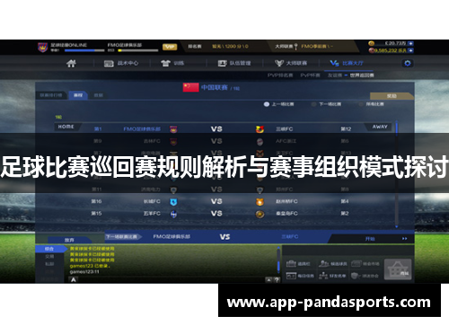 足球比赛巡回赛规则解析与赛事组织模式探讨